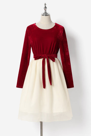 Red Plaid Long Sleeve Holiday Family Matching Outfits